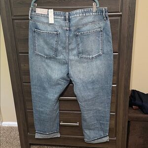 Chico’s NWT Boyfriend Style  Jeans with cuffed ankle